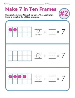 Make 7 in Ten Frames #2