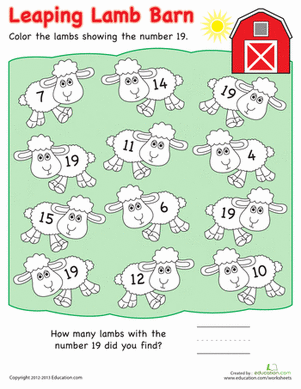 Color the Number 19