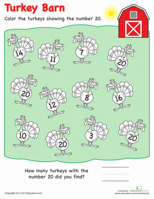 Color the Number 20