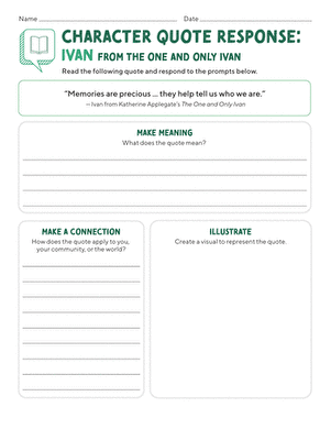 Character Quote Response: Ivan From The One and Only Ivan