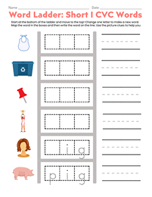 Word Ladder: Short I CVC Words