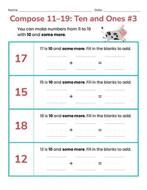Compose 11-19: Ten and Ones #3