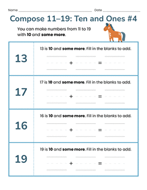 Compose 11-19: Ten and Ones #4