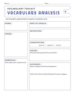 Vocabulary Toolkit: Vocabulary Analysis