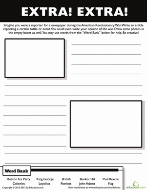 Colonial America Writing Prompt