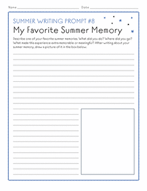 Summer Writing Prompt #8: My Favorite Summer Memory