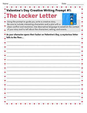 Valentine's Day Creative Writing Prompt #1: The Locker Letter
