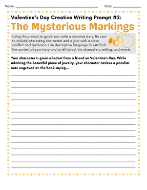 Valentine's Day Creative Writing Prompt #2: The Mysterious Markings