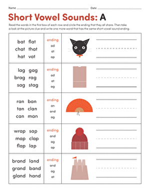 Short Vowel Sounds: A