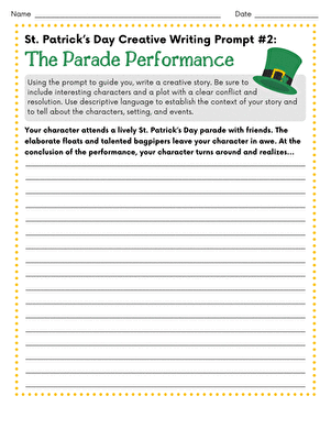 St. Patrick’s Day Creative Writing Prompt #2: The Parade Performance