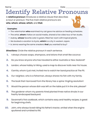 Identify Relative Pronouns