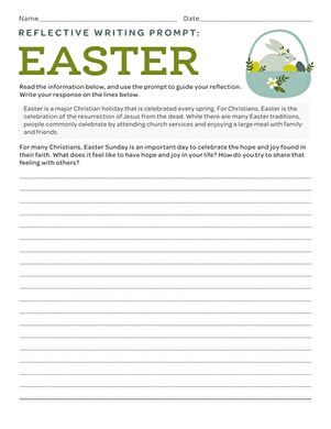 Reflective Writing Prompt: Easter
