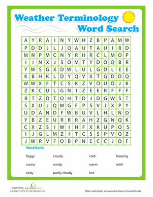 Weather Word Search