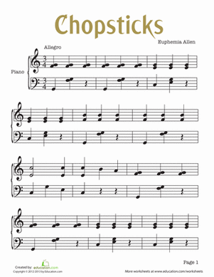 Chopsticks Sheet Music