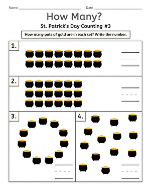 How Many? St. Patrick's Day Counting #3