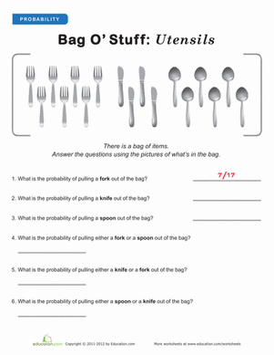 Intro to Probability: Utensils