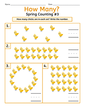 How Many? Spring Counting #3