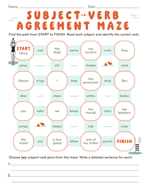 Subject-Verb Agreement Maze