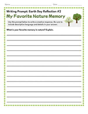 Writing Prompt: Earth Day Reflection #2: My Favorite Nature Memory