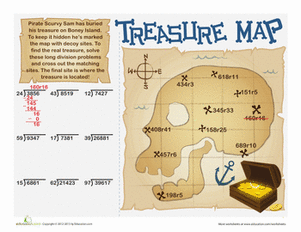 Long Division Treasure Map