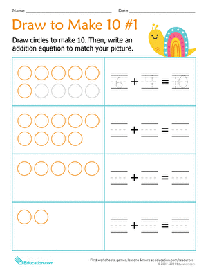 Draw to Make 10 #1