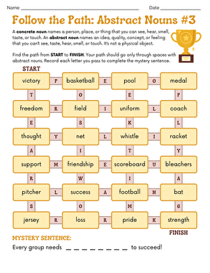 Follow the Path: Abstract Nouns #3