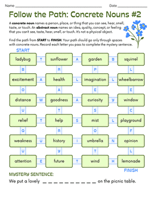 Follow the Path: Concrete Nouns #2