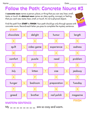 Follow the Path: Concrete Nouns #3