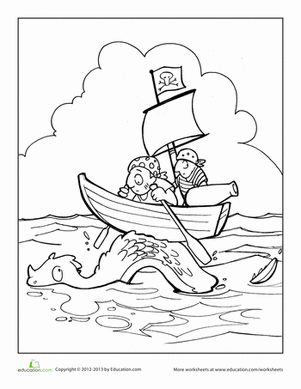 Sea Dragon Coloring Page