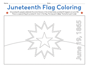 Juneteenth Flag Coloring