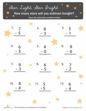 Subtracting with Stars