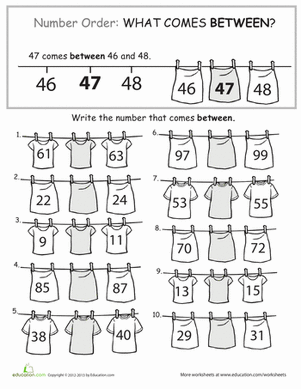 Number Order: What Comes Between?