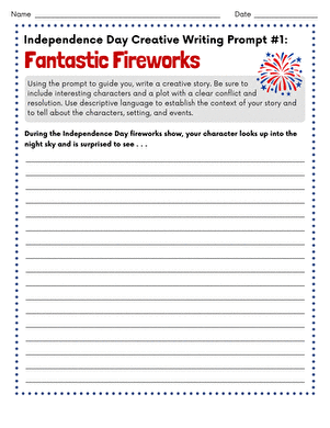 Independence Day Creative Writing Prompt #1: Fantastic Fireworks
