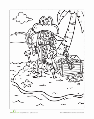 Prehistoric Hidden Treasure Coloring