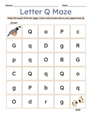 Letter Q Maze