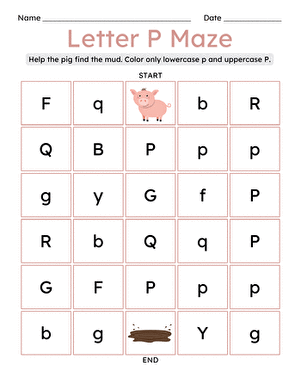 Letter P Maze