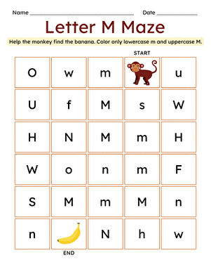 Letter M Maze