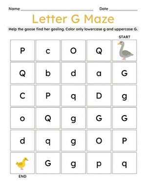 Letter G Maze