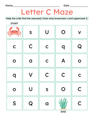 Letter C Maze