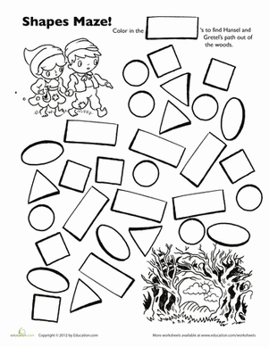 Hansel and Gretel Shape Maze