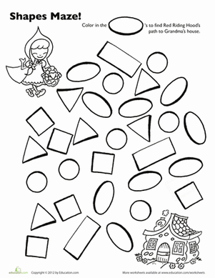 Red Riding Hood Shape Maze