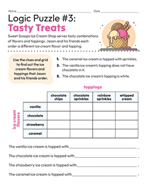 Logic Puzzle #3: Tasty Treats