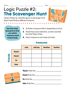 Logic Puzzle #2: The Scavenger Hunt
