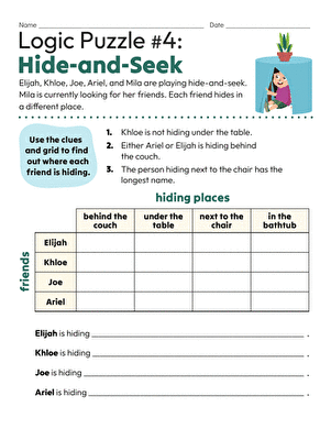 Logic Puzzle #4: Hide-and-Seek