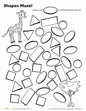 Giraffe Shape Maze