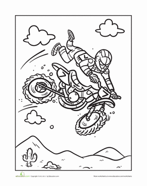 Motocross Coloring