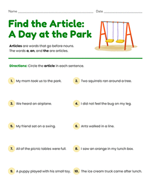 Find the Article: A Day at the Park