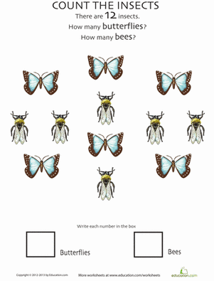 Counting: Bees and Butterflies