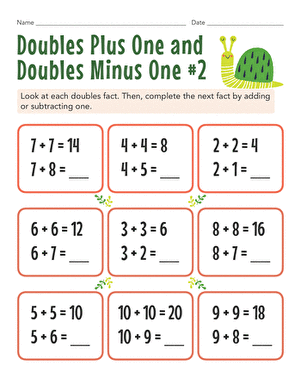 Doubles Plus One and Doubles Minus One #2