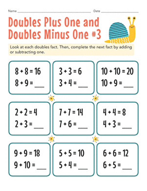 Doubles Plus One and Doubles Minus One #3